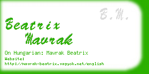 beatrix mavrak business card